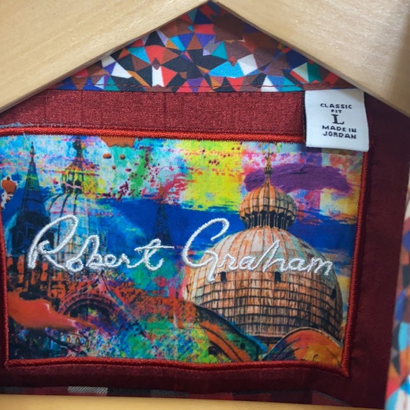 Robert Graham classic fit long sleeve shirt large - Picture 3 of 5